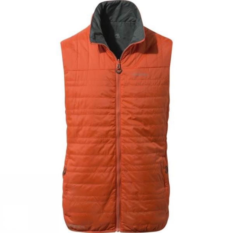 Men\'s Craghoppers Compress Lite Vest II Insulated Jackets Orange India | PU37-706