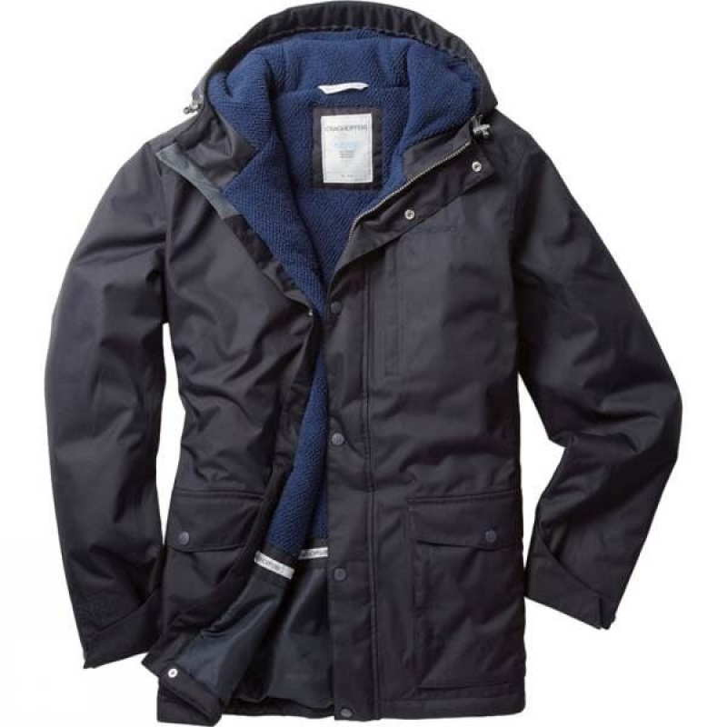 Men's Craghoppers Kiwi Classic Thermal Parka Insulated Jackets Dark Navy India | RU56-127