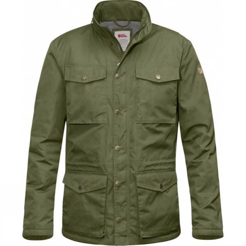 Men\'s Fjallraven Räven Winter Insulated Jackets Olive India | HZ03-297