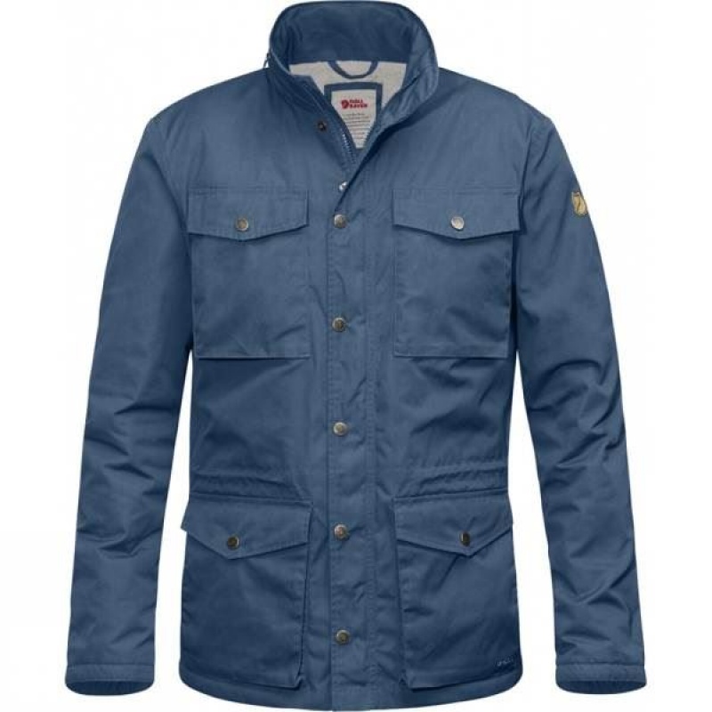 Men\'s Fjallraven Räven Winter Insulated Jackets Blue India | CS10-484