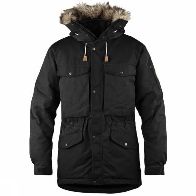 Men\'s Fjallraven Singi Down Insulated Jackets Black India | XM37-450