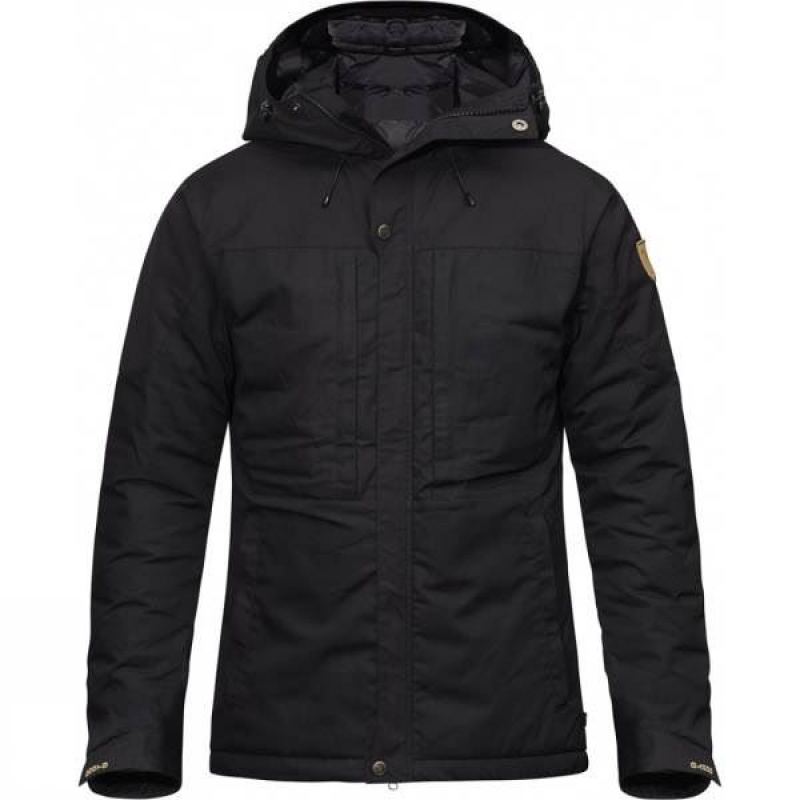 Men\'s Fjallraven Skogsö Padded Insulated Jackets Black India | XL54-831