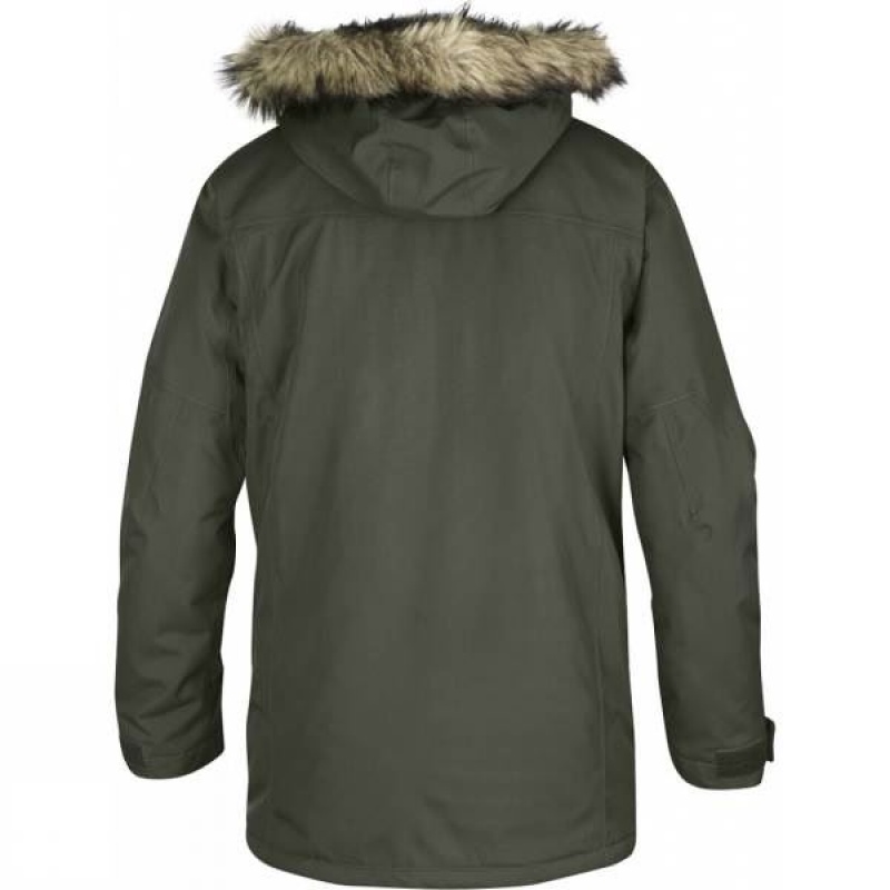 Men's Fjallraven Yupik Parka Insulated Jackets Olive India | BI23-748