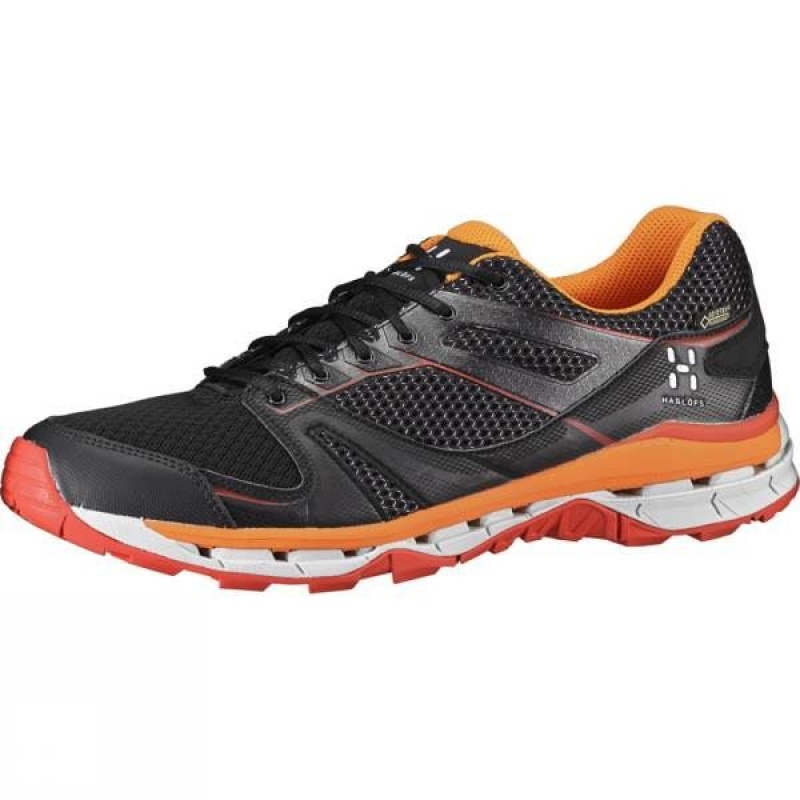 Men\'s Haglofs Observe Gtx Surround Approach Shoes Black / Orange India | PO09-876