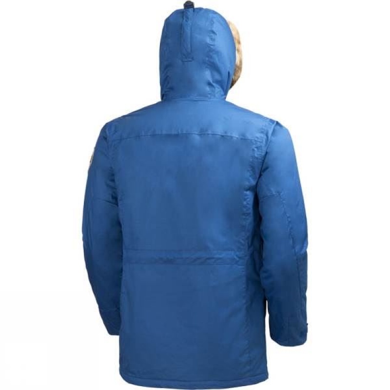 Men's Helly Hansen Coastline Parka Insulated Jackets Blue India | VH58-699