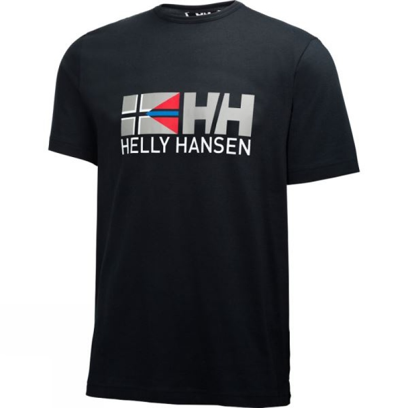 Men\'s Helly Hansen Jotun Graphic T Shirts Navy India | MY52-842