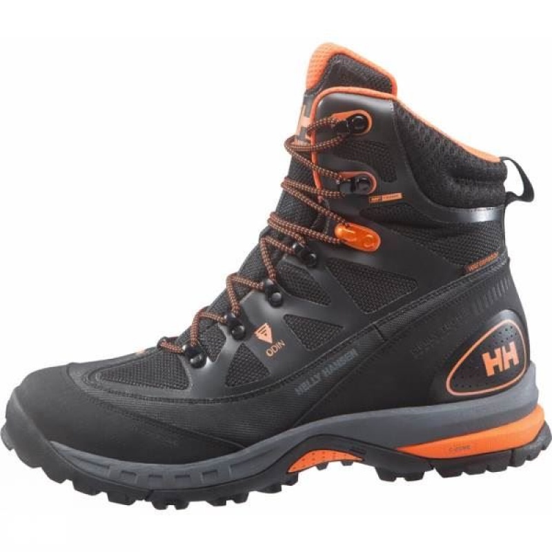 Men's Helly Hansen Odin Flow Hiker HT Walking Boots Black / Orange India | OY38-023