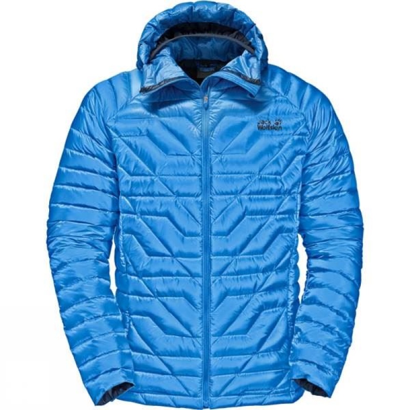 Men\'s Jack Wolfskin Argo Supreme Insulated Jackets Blue India | LZ53-139