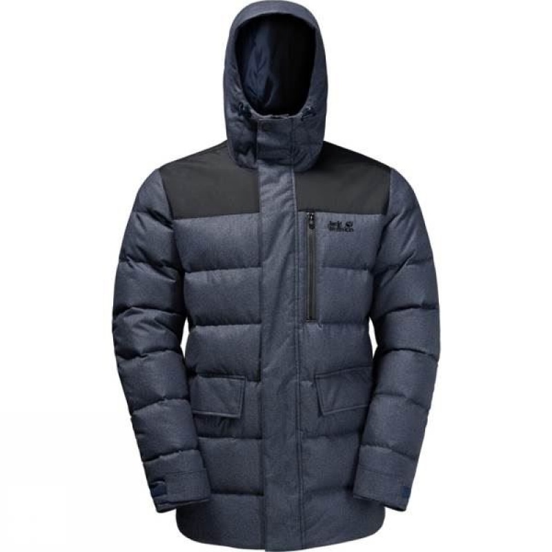 Men\'s Jack Wolfskin Baffin Bay Insulated Jackets Navy India | IQ14-317