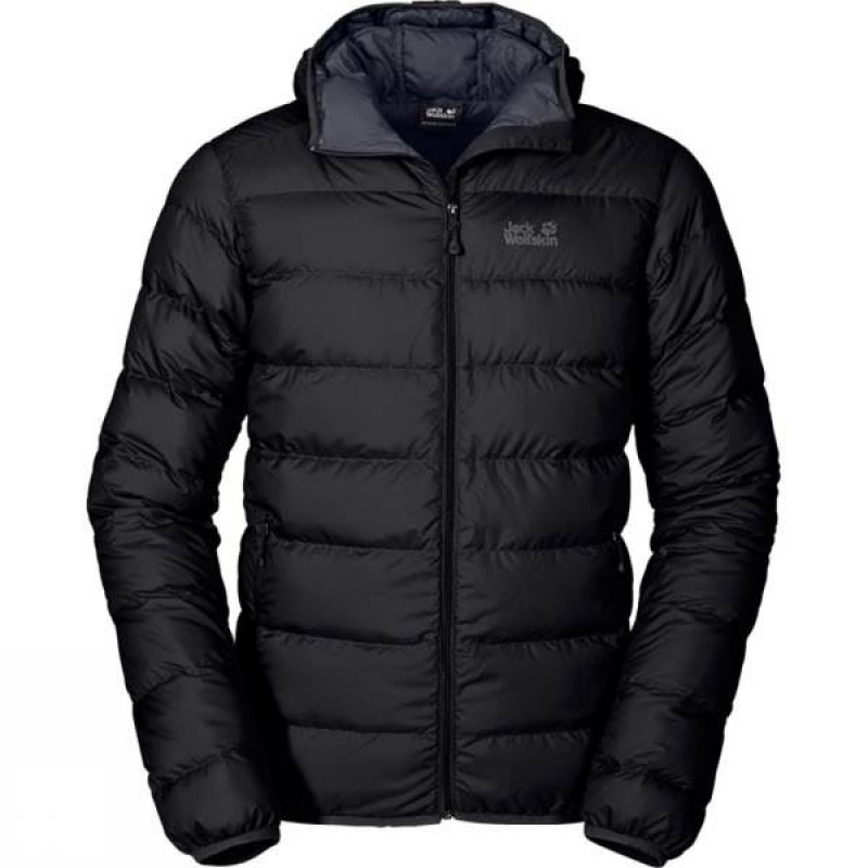 Men\'s Jack Wolfskin Helium Insulated Jackets Black India | OZ99-397