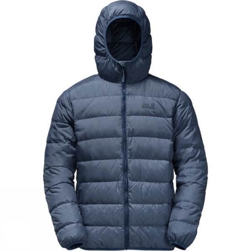 Men\'s Jack Wolfskin Helium Sky Insulated Jackets Dark Blue India | ED60-431