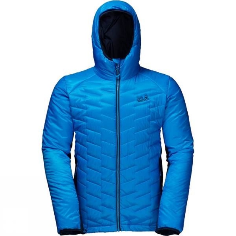 Men\'s Jack Wolfskin Icy Tundra Insulated Jackets Blue India | UP62-624