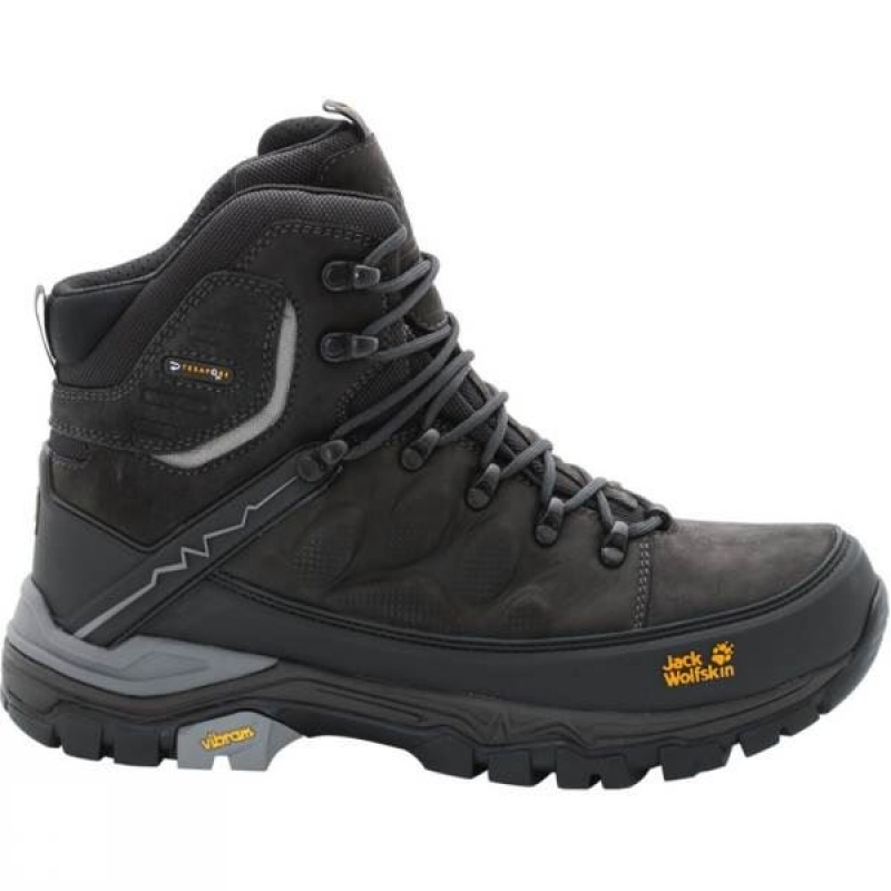 Men\'s Jack Wolfskin Impulse Pro Texapore O2+ Mid Walking Boots Dark Grey India | DP81-400