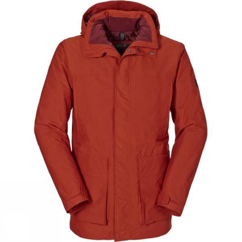 Men\'s Jack Wolfskin Lomands Texapore Insulated Jackets Orange India | HJ71-218