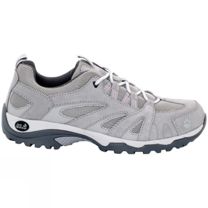 Men\'s Jack Wolfskin Vojo Hike Low Approach Shoes Grey India | BD28-799