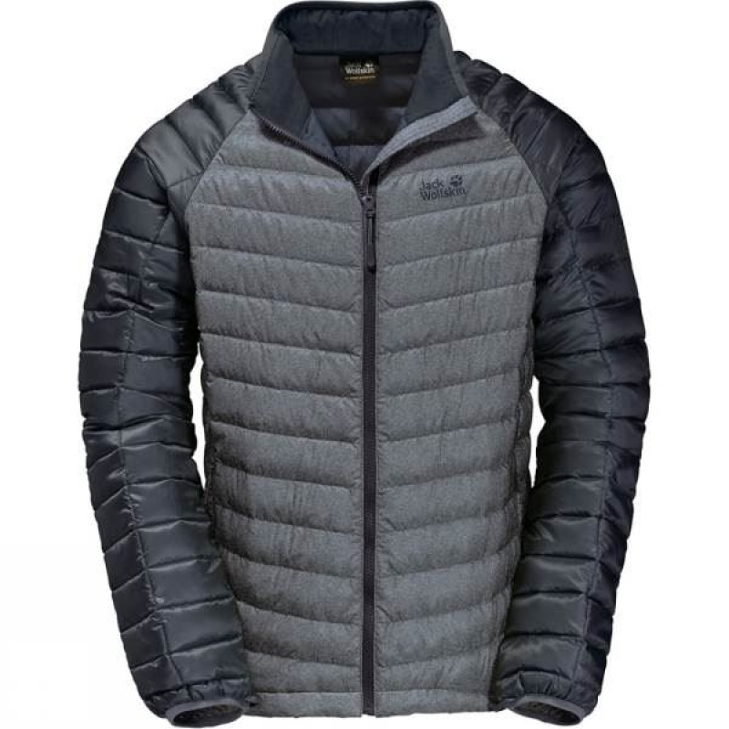 Men\'s Jack Wolfskin Zenon Altis Insulated Jackets Dark Grey India | MI58-421