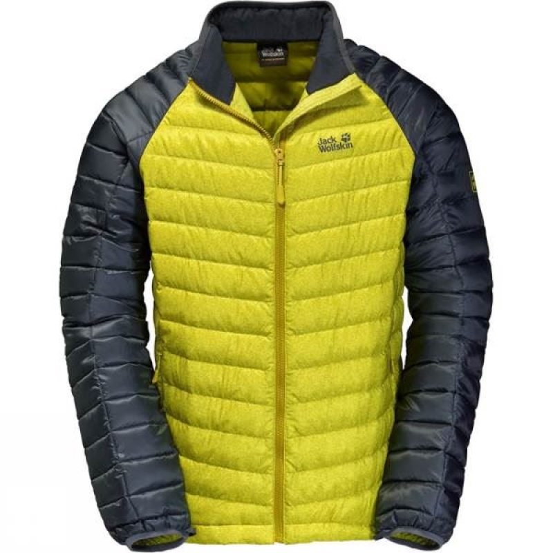 Men\'s Jack Wolfskin Zenon Altis Insulated Jackets Yellow India | OK19-075