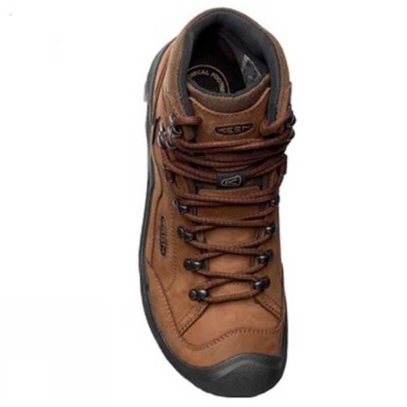 Men's Keen Galleo Mid Waterproof Walking Boots Brown / Dark Chocolate India | NG75-158