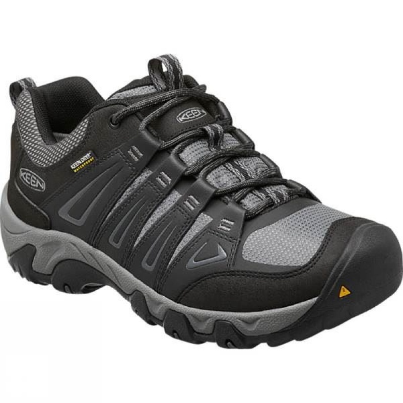 Men\'s Keen Oakridge Waterproof Approach Shoes Dark Grey India | XC01-212