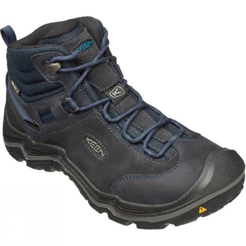 Men\'s Keen Wanderer Mid WP Walking Boots Dark Grey India | UX93-175