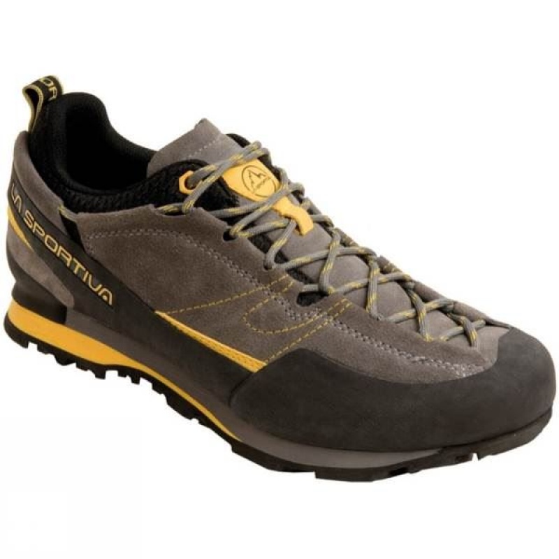 Men\'s La Sportiva Boulder X Approach Shoes Grey / Yellow India | UV38-698