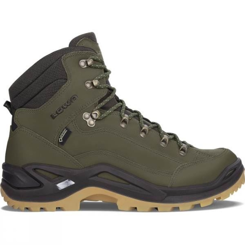 Men\'s Lowa Renegade GTX Mid Walking Boots Olive India | NF25-890