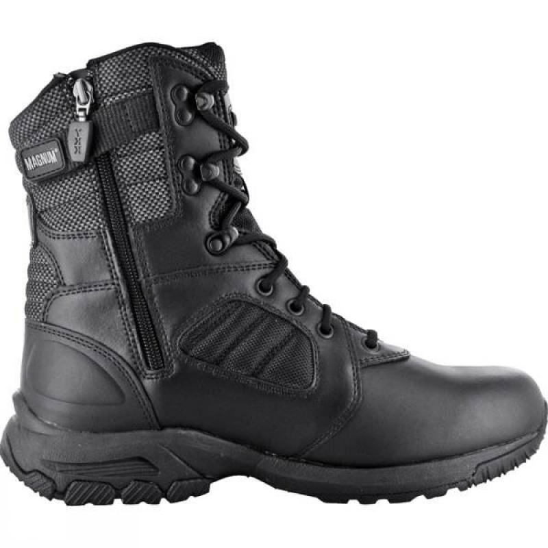 Men's Magnum Lynx 8.0 Side Zip Walking Boots Black India | JR41-601