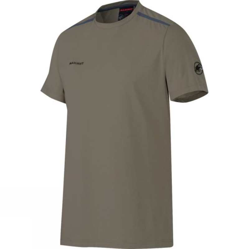 Men\'s Mammut Trovat Tour T Shirts Olive India | VO30-274