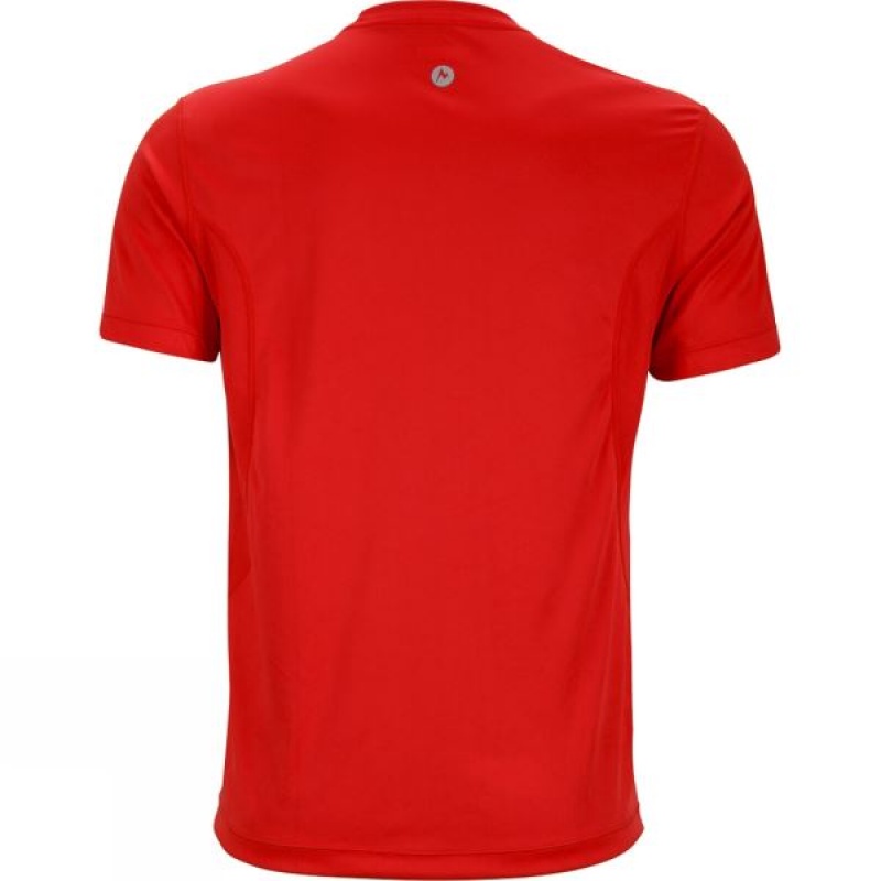 Men's Marmot Windridge Short Sleeve T Shirts Red India | AL92-246