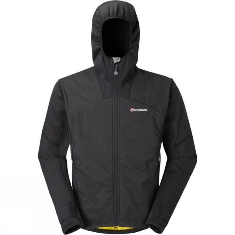 Men\'s Montane Alpha Guide Insulated Jackets Black India | XX86-316