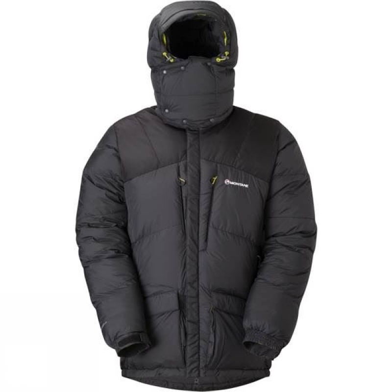 Men\'s Montane Deep Cold Down Insulated Jackets Black India | IC72-744