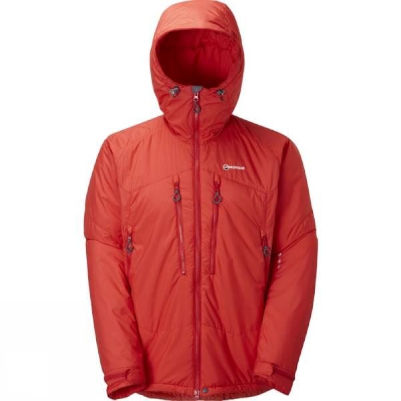 Men\'s Montane Flux Insulated Jackets Red India | TO93-701