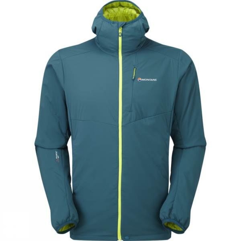 Men\'s Montane Halogen Alpha Insulated Jackets Turquoise India | BR05-019