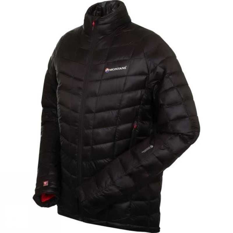 Men's Montane Hi-Q Luxe Micro Insulated Jackets Black / Red India | QX57-164