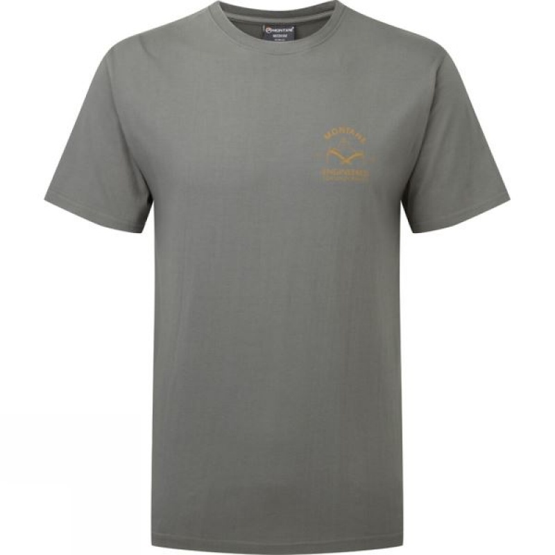 Men\'s Montane Piolet T Shirts Grey India | ZP89-695