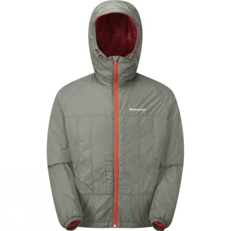 Men's Montane Prism Insulated Jackets Dark Grey / Orange India | RN12-066