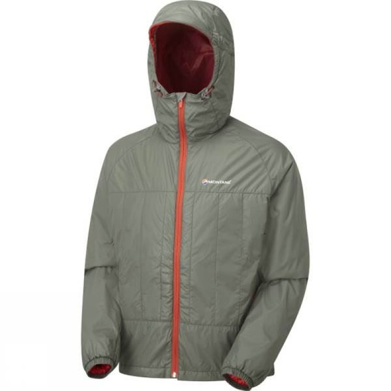 Men's Montane Prism Insulated Jackets Dark Grey / Orange India | RN12-066