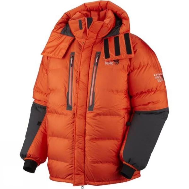 Men\'s Mountain Hardwear Absolute Zero Parka Insulated Jackets Orange / Black India | LK74-951