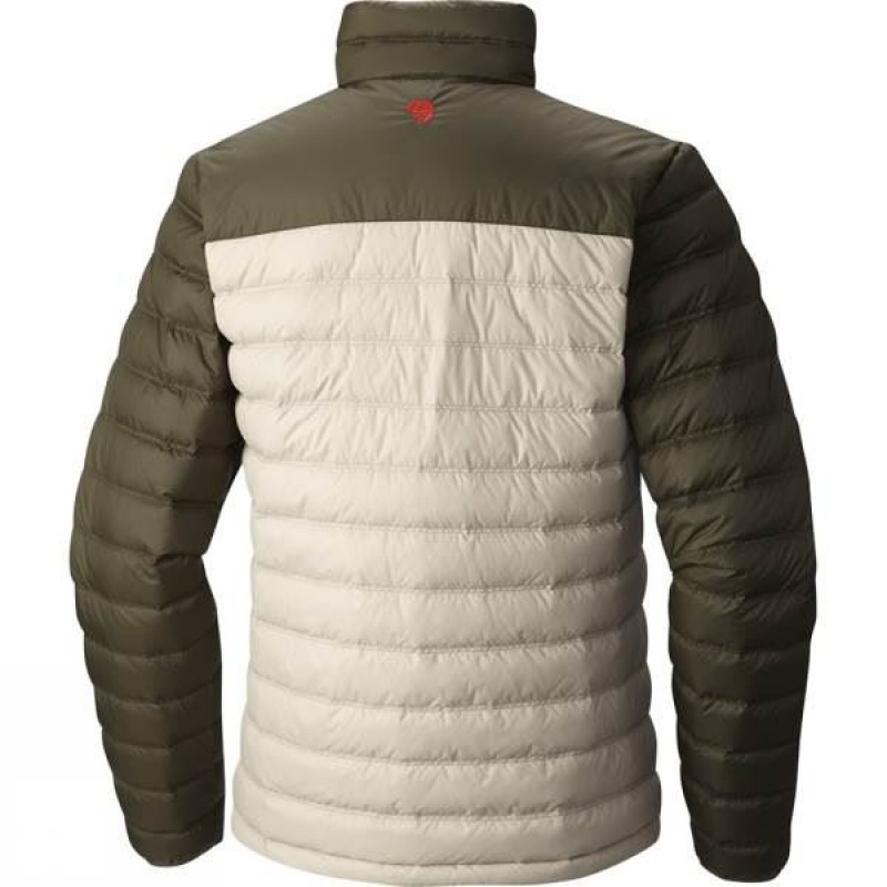 Men's Mountain Hardwear Dynotherm Down Insulated Jackets Olive / Beige India | HW86-987