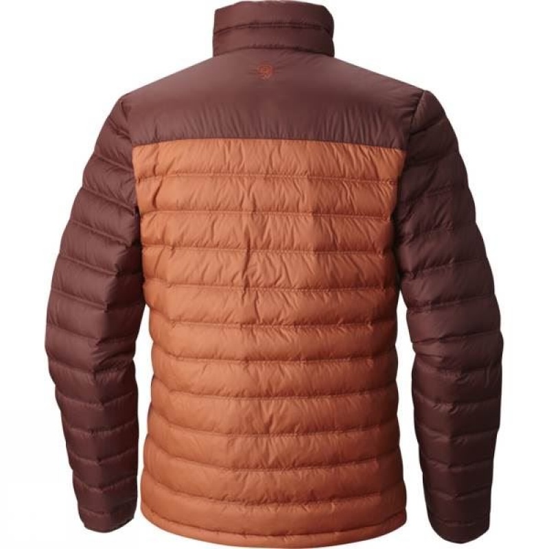 Men's Mountain Hardwear Dynotherm Down Insulated Jackets Dark Copper / Orange India | HG93-451