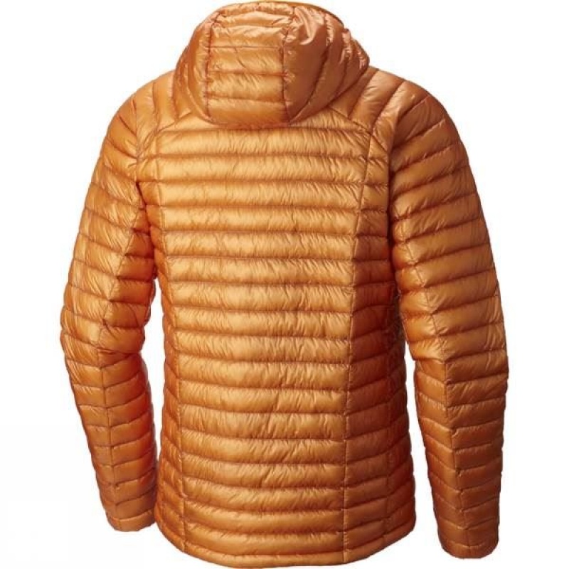 Men's Mountain Hardwear Ghost Whisperer Hooded Down Insulated Jackets Orange India | YN77-141