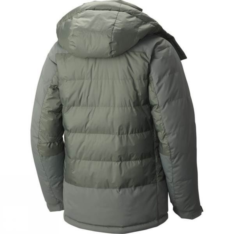 Men's Mountain Hardwear Glacier Guide Down Parka Insulated Jackets Olive India | VN97-799