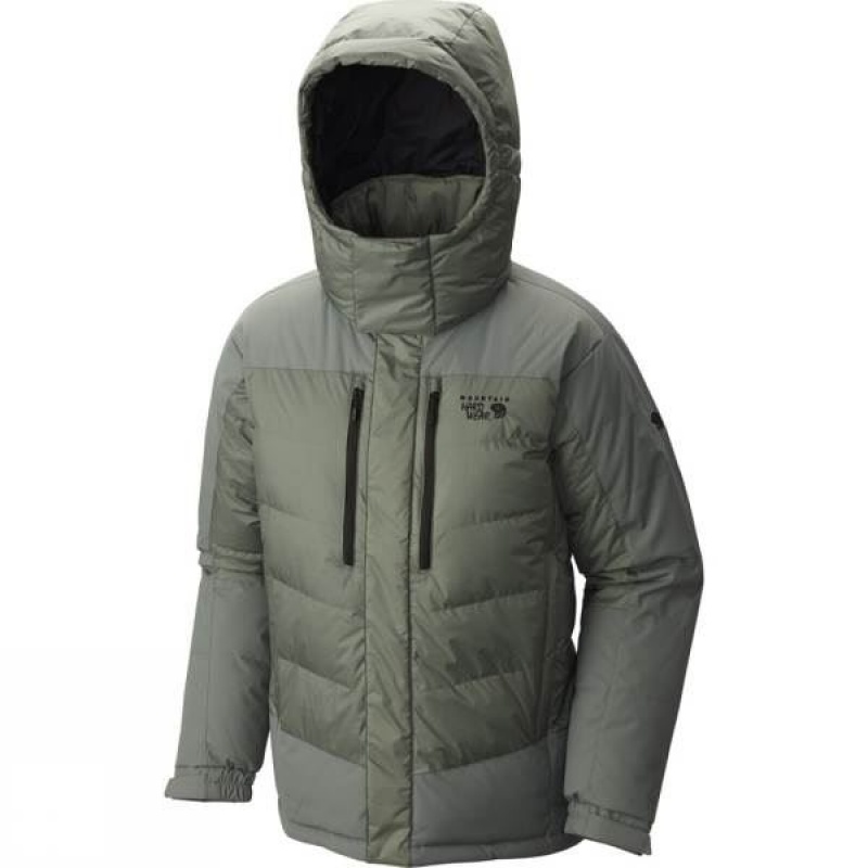 Men's Mountain Hardwear Glacier Guide Down Parka Insulated Jackets Olive India | VN97-799