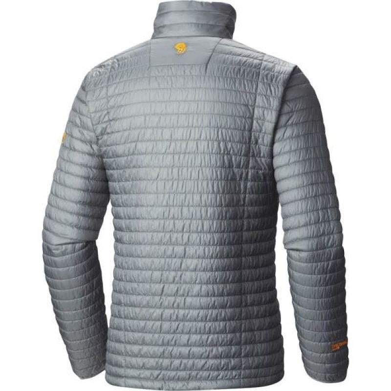 Men's Mountain Hardwear Micro Thermostatic Insulated Jackets Grey India | AR95-139