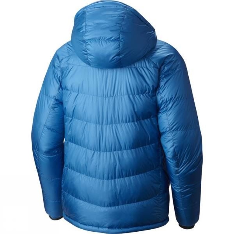 Men's Mountain Hardwear Phantom Hooded Down Insulated Jackets Blue India | HK83-347