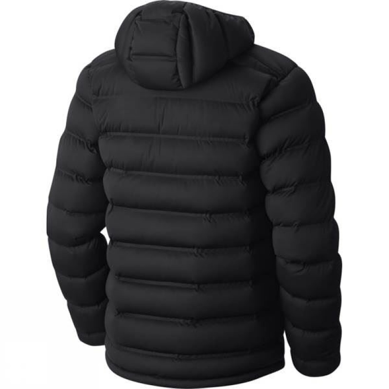 Men's Mountain Hardwear StretchDown Plus Hooded Insulated Jackets Black India | FU30-233