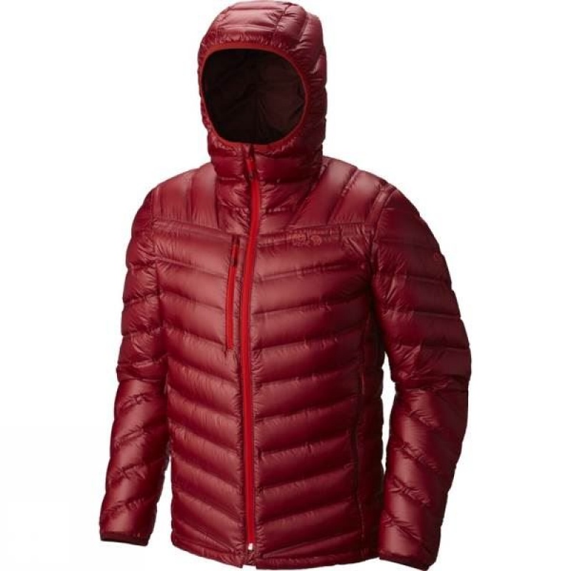 Men's Mountain Hardwear StretchDown RS Hooded Insulated Jackets Red India | KM16-085