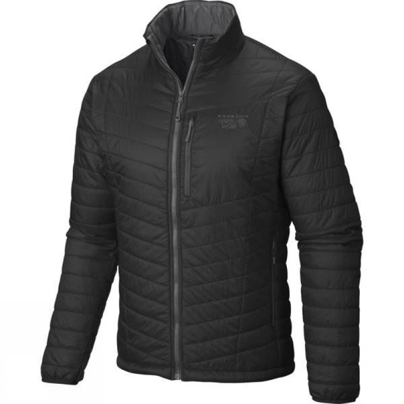 Men\'s Mountain Hardwear Thermostatic Insulated Jackets Black India | OO04-006