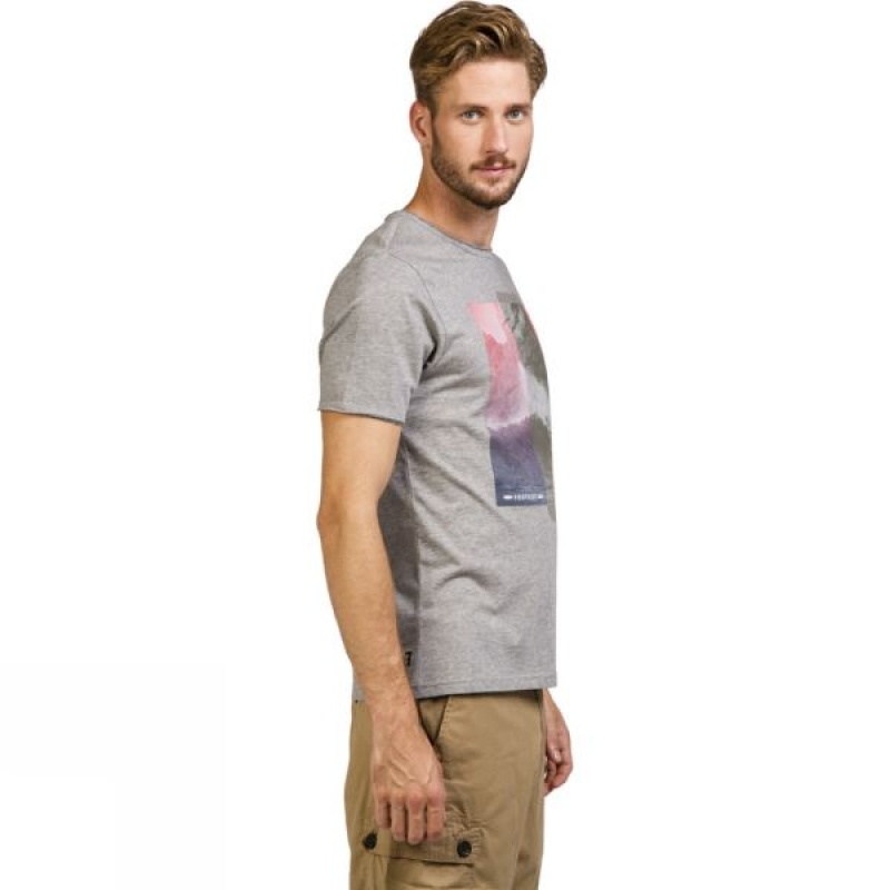 Men's Protest Praia T Shirts Dark Grey India | RJ18-405