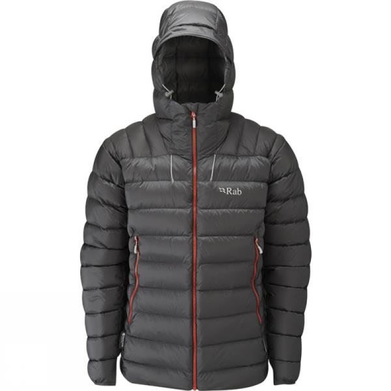 Men\'s Rab Electron Insulated Jackets Dark Grey India | CJ82-719